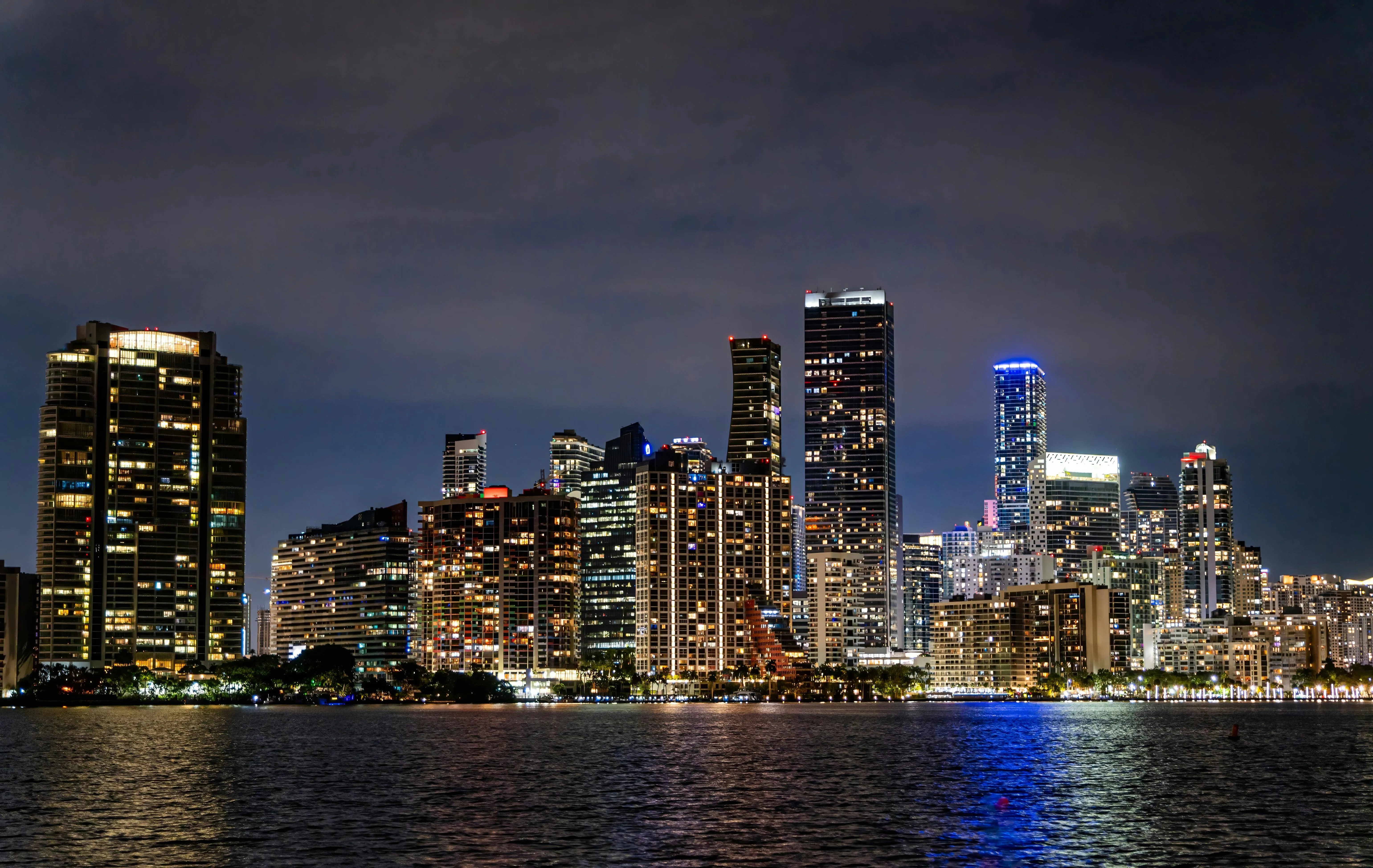 Miami skyline at night — where Once Once runs PPC campaigns for local businesses